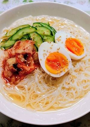 夏バテ熱中症簡単夏の夕飯韓国冷麺風素麺-レシピのメイン写真