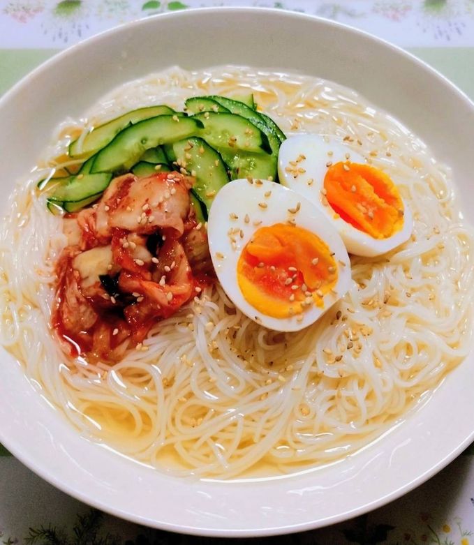 夏バテ痩せ飯簡単昼食夏の夕飯韓国冷麺風素麺-レシピのメイン写真