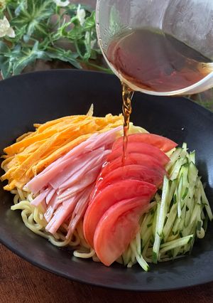 簡単手作りのタレで冷やし中華♩-レシピのメイン写真