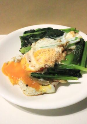 ホットサンドパンで卵ごぼう小松菜焼き-レシピのメイン写真