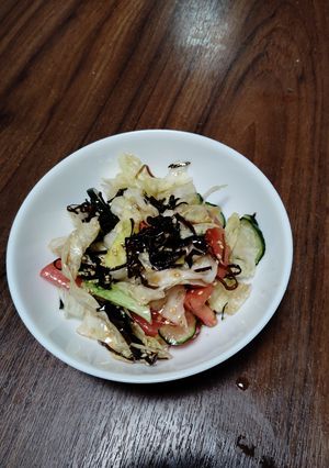 レタスときゅうりとトマトの塩昆布あえ-レシピのメイン写真