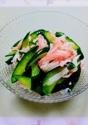 簡単夕飯ヘルシー胡瓜とカニカマからし和え-レシピのメイン写真