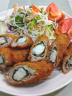 大葉&豚バラ肉を巻いたBIGな海老フライ-レシピのメイン写真