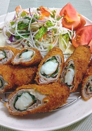 大葉＆豚バラ肉を巻いたBIGな海老フライ-レシピのメイン写真