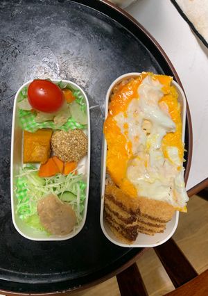 レンジ洋風トマト焼そば味オムライス弁当-レシピのメイン写真