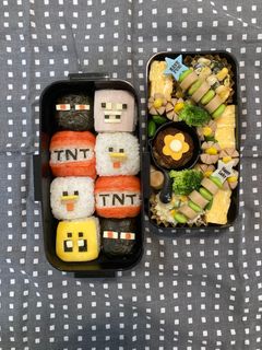 キャラ弁 マイクラおにぎり弁当②-レシピのメイン写真
