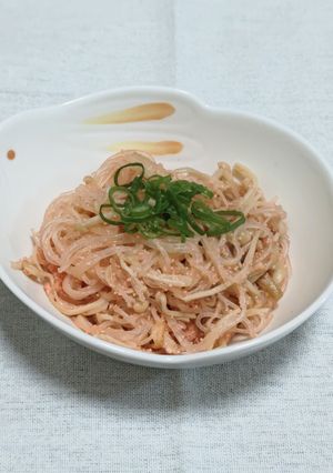 春雨とえのきの明太子炒め-レシピのメイン写真
