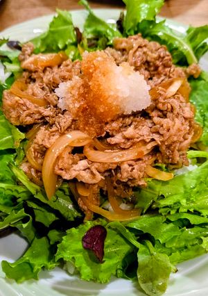 ぽん酢でサッパリ☆サラダ牛丼-レシピのメイン写真