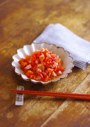 レンジで★ソーセージとトマトの和え物-レシピのメイン写真