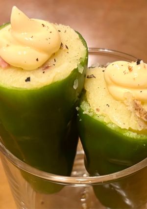 ベーコンポテサラ詰めピーマン-レシピのメイン写真