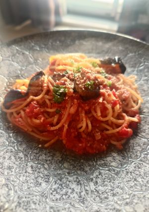 簡単♡なすのトマトパスタ-レシピのメイン写真