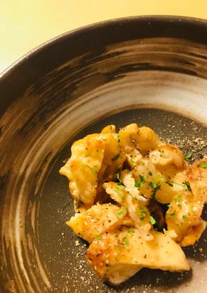 小鉢レシピ●鶏皮のガーリックオイル炒め-レシピのメイン写真