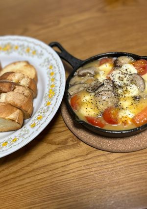 スキレットde簡単きのこアヒージョ-レシピのメイン写真