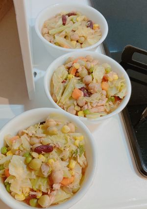 ヘルシー朝食♪野菜とツナと豆のポトフ-レシピのメイン写真