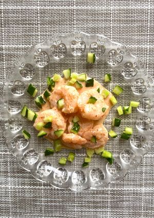 冷製海老の胡麻ダレ和え-レシピのメイン写真