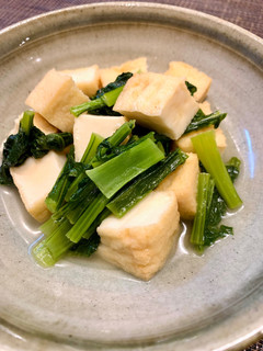 【お弁当にも】厚揚げと小松菜のさっと煮-レシピのメイン写真