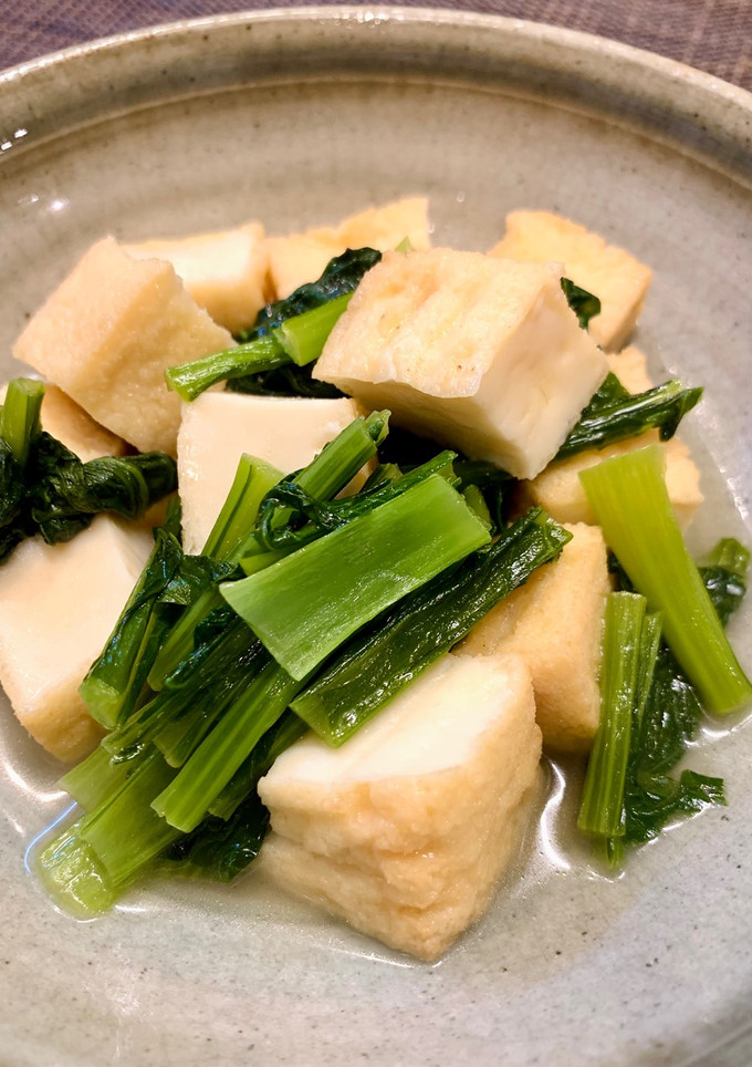 【お弁当にも】厚揚げと小松菜のさっと煮-レシピのメイン写真
