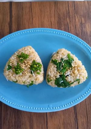 おにぎり☆しらす干し&菜の花&白ごま♪-レシピのメイン写真