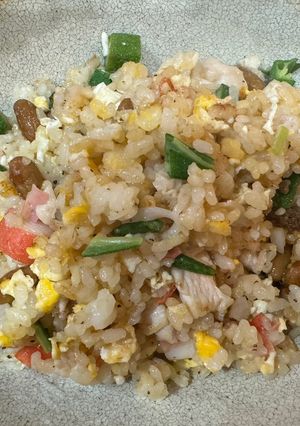 鶏胸肉のネバネバチャーハン-レシピのメイン写真