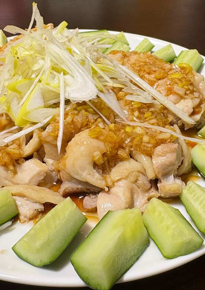 本格♫蒸し鶏のネギ油ソースかけ-レシピのメイン写真