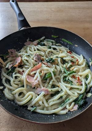 簡単！うどんでペペロンチーノ-レシピのメイン写真