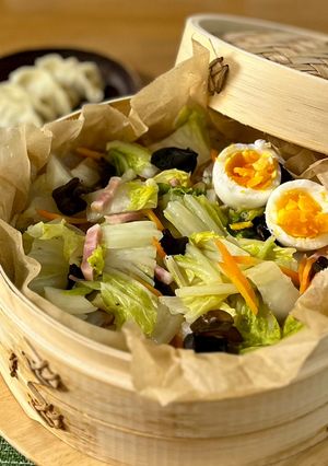 中華風♪ベーコンと野菜のせいろ蒸し-レシピのメイン写真