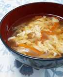 舞茸の重ね煮を入れて☆うま味かき玉味噌汁