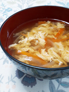 舞茸の重ね煮を入れて☆うま味かき玉味噌汁-レシピのメイン写真