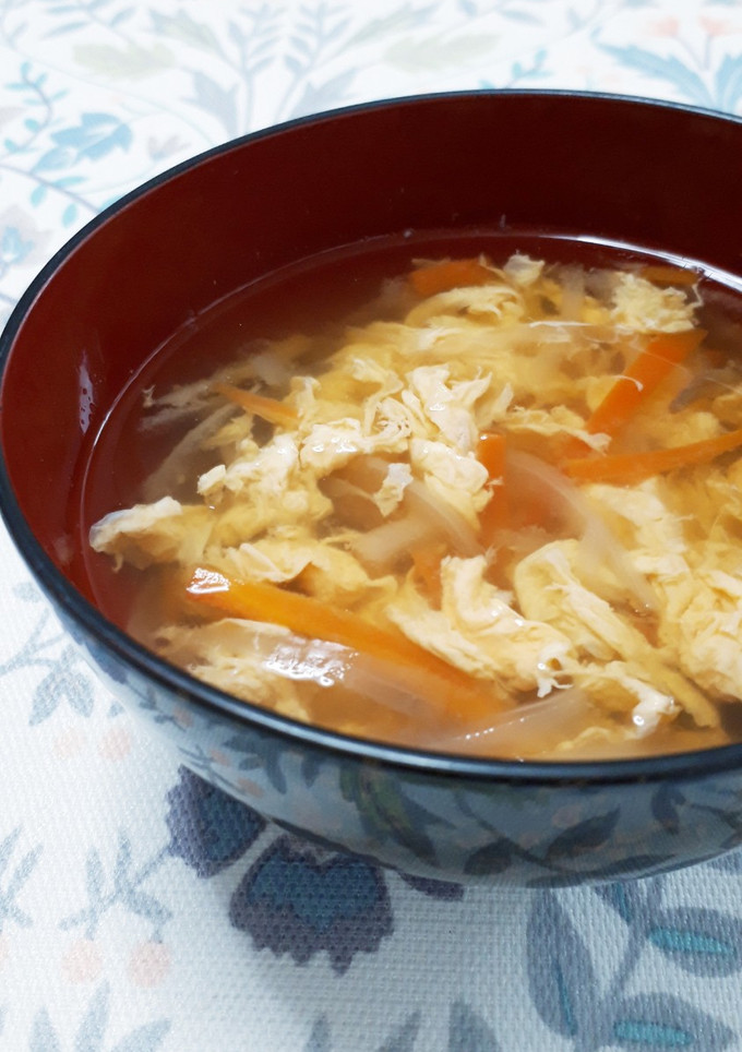 舞茸の重ね煮を入れて☆うま味かき玉味噌汁-レシピのメイン写真