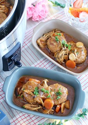 ＼大同電鍋レシピ／煮込みハンバーグ-レシピのメイン写真