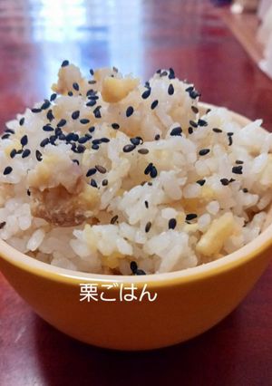 炊飯器で炊いた栗で簡単栗ごはん-レシピのメイン写真
