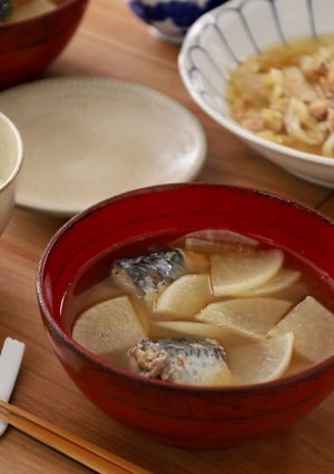時短＆簡単♪冷凍大根とサバ缶で船場汁-レシピのメイン写真
