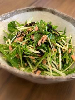 超簡単おいしい!水菜とツナの和風サラダ-レシピのメイン写真