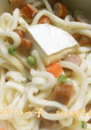カマンベールうどん-レシピのメイン写真