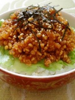 高野豆腐でガッツリ☆そぼろ丼-レシピのメイン写真