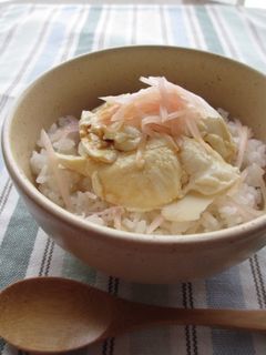 岩下の新生姜で豆腐丼-レシピのメイン写真