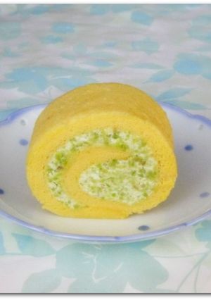 ずんだクリームの☆ロールケーキ-レシピのメイン写真