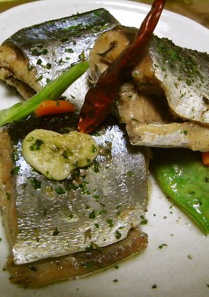 Oil saury(さんまのオイル蒸し）-レシピのメイン写真
