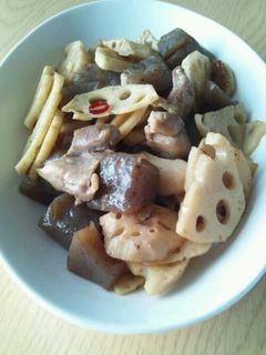 こんにゃくとレンコンのピリ辛炒め煮-レシピのメイン写真