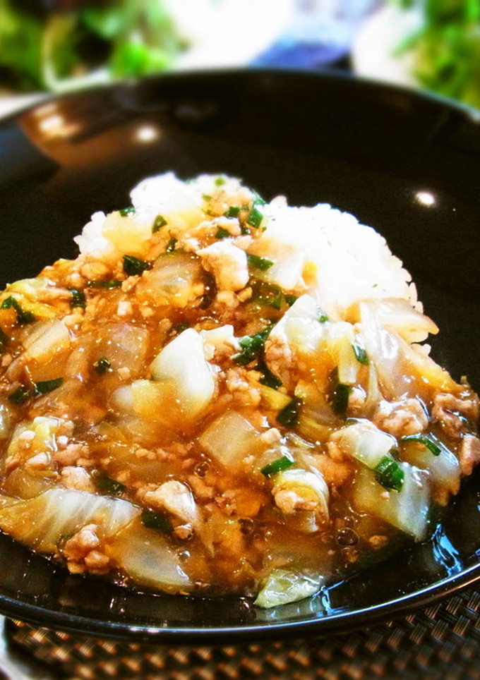 白菜と豚挽肉のとろとろあんかけご飯☆-レシピのメイン写真