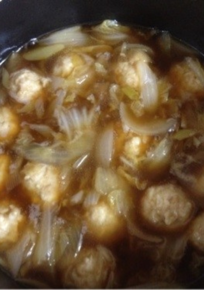 簡単!白菜と鶏団子の中華風スープ☆-レシピのメイン写真