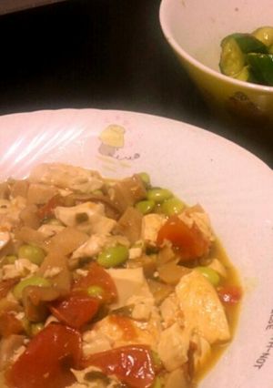 お豆腐と野菜のきのこ炒め-レシピのメイン写真