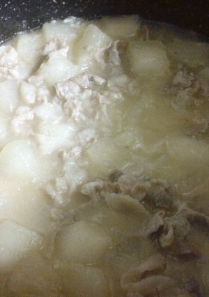 覚え書き(冬瓜と豚肉の味噌煮♪)-レシピのメイン写真