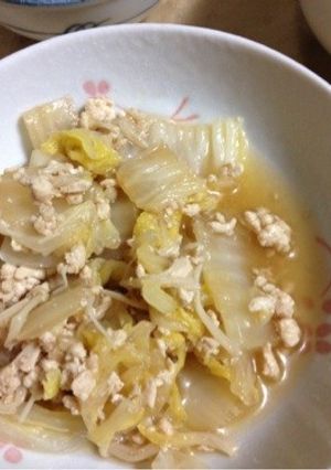 白菜と鶏ひき肉煮-レシピのメイン写真