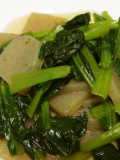 こんにゃくと小松菜の煮物風-レシピのメイン写真