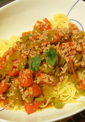 トマトジャージャー麺-レシピのメイン写真