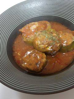 ピーマンの肉詰めミートソース煮込み-レシピのメイン写真