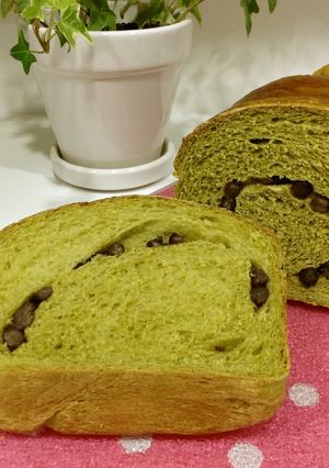 あずきの抹茶食パン-レシピのメイン写真
