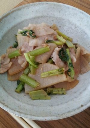 ★超簡単★大根と豚バラの醤油麹炒め-レシピのメイン写真