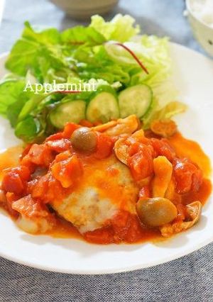 フライパン一つで具沢山煮込みハンバーグ-レシピのメイン写真